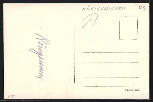 AK Königswiesen, Strassenpartie mit Kirche