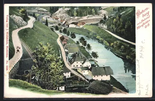 AK Neufelden /O.-Oe., Unternberg mit Bahnhof Neufelden