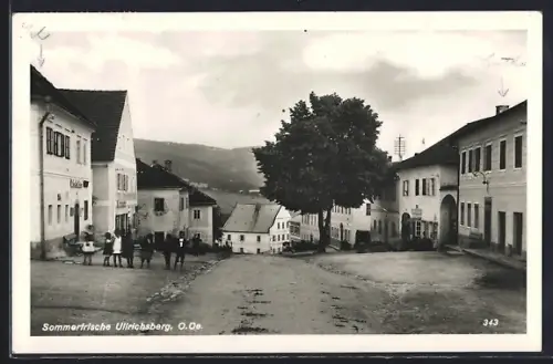 AK Ulrichsberg /O.-Oe., Strassenpartie mit Kindern
