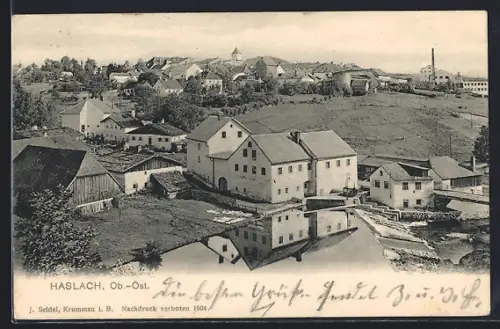 AK Haslach, Ortsansicht aus der Vogelschau