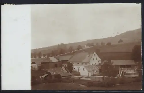 Foto-AK Zwettl /O.-Oe., Ortspartie mit Gasthaus