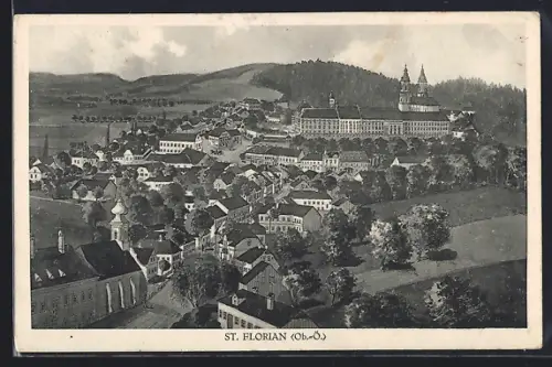 AK St. Florian, Totalansicht aus der Vogelschau