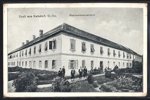 AK Katsdorf, Rekonvaleszentenheim mit Garten