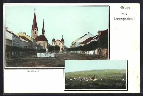 AK Leonfelden, Ortsansicht, Hauptplatz