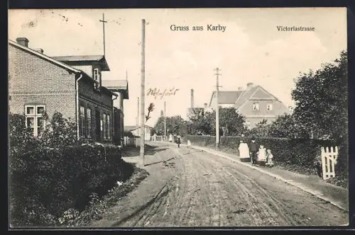 AK Karby, Partie in der Victoriastrasse