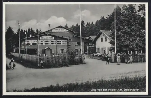 AK Deisenhofen / Oberhaching, Ausflugsgrossgaststätte Kugler-Alm, Bes. Jos. u. Käthi Weigl
