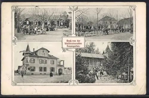 AK München-Obergiesing, Waldrestaurant Fasangarten