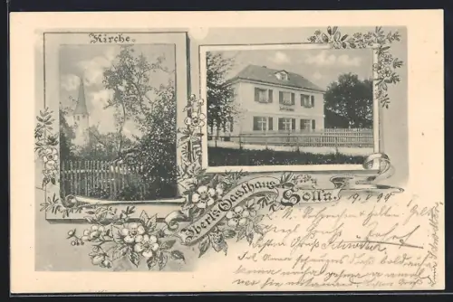 AK München-Solln, Iberls Gasthaus, Kirche