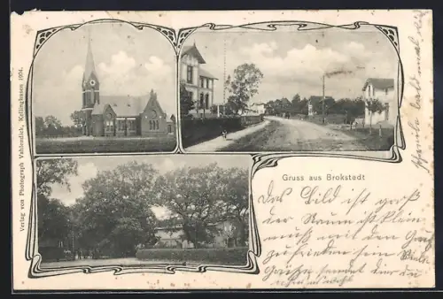 AK Brokstedt, Kirche und Strassenpartie