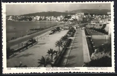 AK Palma de Mallorca, Vista parcial Paseo Maritimo
