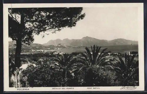 AK Pollensa /Mallorca, Detalle del Puerto