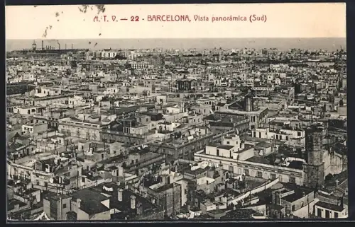 AK Barcelona, Vista panorámica Sud