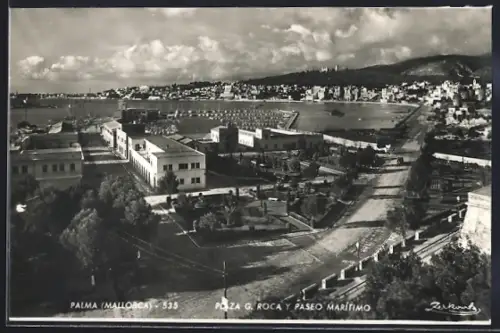 AK Palma /Mallorca, Plaza G. Roca y Paseo Marítimo