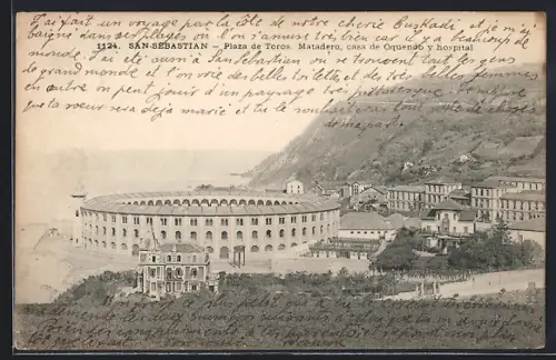 AK San-Sébastian, Plaza de Toros, Matadero, casa de Oquendo y hospital