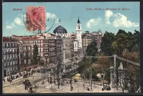 AK Madrid, Calle Alcalà y Entrada al Retiro