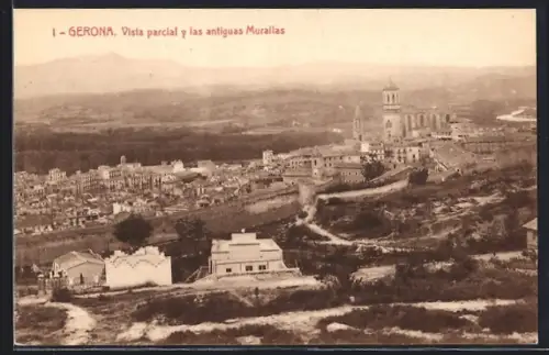 AK Gerona, Vista parcial y las antiguas Murallas