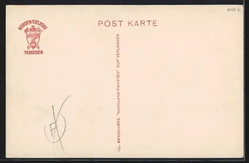 AK Hardanger, Mädchen in norwegischer Volkstracht fahren mit einem Ruderboot