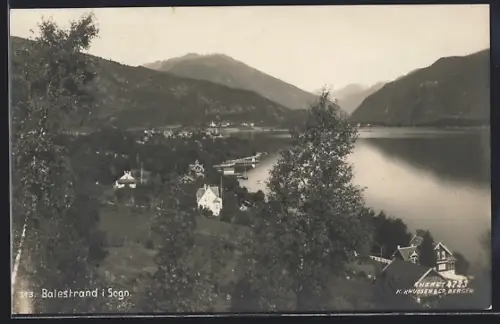 AK Balestrand, Ortsansicht mit Sogn