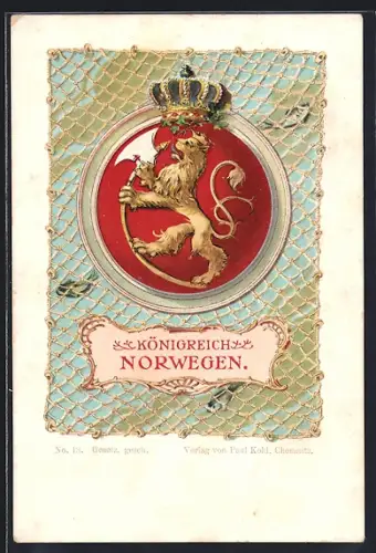 AK Wappen des Königreiches Norwegen
