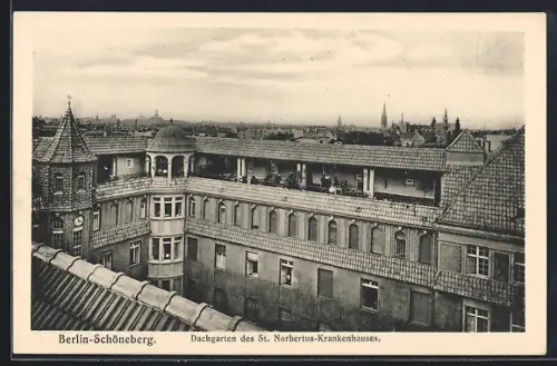 AK Berlin-Schöneberg, Dachgarten des St. Norbertus-Krankenhauses