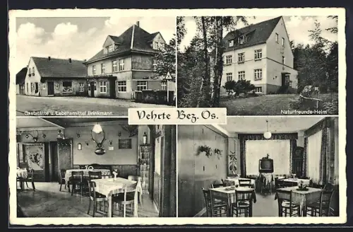 AK Vehrte /Os., Gasthaus Brinkmann und Naturfreunde-Heim