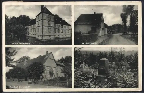 AK Nemden, Gasthof Hehemann, An der Schule, Schloss Ledenburg