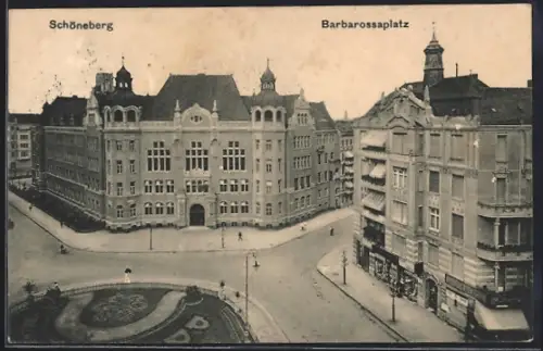 AK Schöneberg, Blick auf den Barbarossaplatz