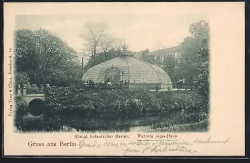 AK Berlin-Schöneberg, Victoria regia-Haus im königl. botanischen Garten