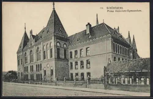 AK Berlin-Schöneberg, Partie am Prinz Heinrich-Gymnasium