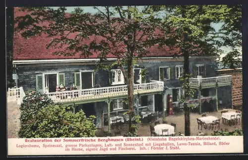 AK Berghausen / Rhld., Restauration von Förster J. Stahl