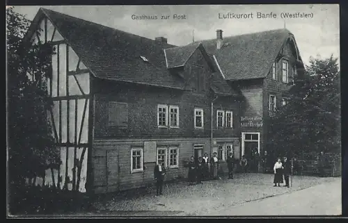 AK Banfe /Westfalen, Gasthaus zur Post, Inh. Adolf Blecher