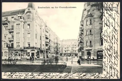 AK Schöneberg, Rossbachstrasse an der Cheruskerstrasse