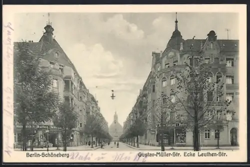 AK Berlin-Schöneberg, Gustav Müller-Strasse Ecke Leuthen-Strasse