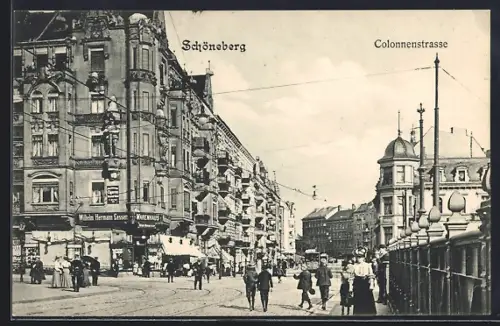 AK Berlin-Schöneberg, Blick in die Colonnenstrasse