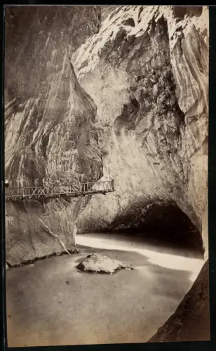 Fotografie unbekannter Fotograf, Ansicht Vernayaz, Blick in die Trientschlucht, Gorges du Trient