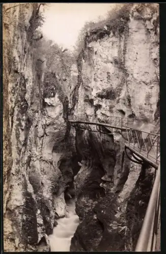 Fotografie unbekannter Fotograf, Ansicht Vernayaz, Trientschlucht, Gorged du Trient