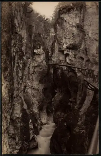 Fotografie unbekannter Fotograf, Ansicht Vernayaz, Partie in der Trientschlucht, Gorges du Trient