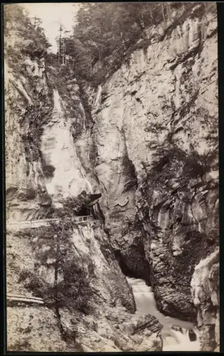 Fotografie unbekannter Fotograf, Ansicht Bad Pfäfers, Teilansicht der Taminaschlucht