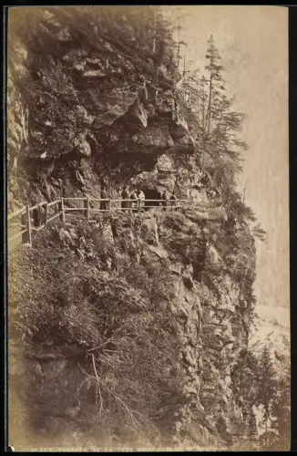 Fotografie unbekannter Fotograf, Ansicht Trient, die Tete-Noire Schlucht