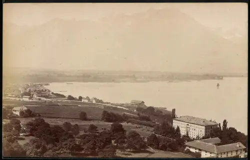 Fotografie unbekannter Fotograf, Ansicht Villeneuve, vue de la Hotel Byron
