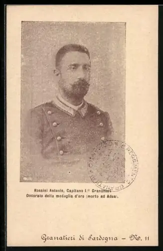 AK Rossini Antonio, Capitano I. o, Infanterie-Regiment Granatieri di Sardegna N. 11