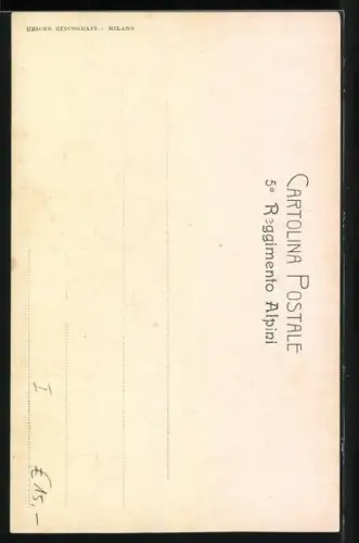 AK Soldaten des Infanterie-Regiments, 5 Reggimento Alpini