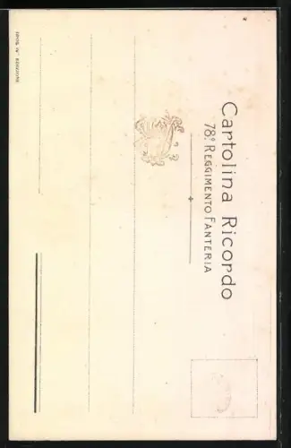 AK Soldat in Uniform vor Landschaft, 78 Infanterie-Regiment