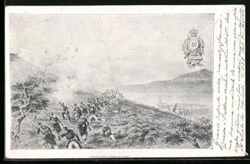Künstler-AK 40° Reggimento Fanteria 1860