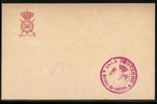 AK Sala Convegno, Ufficiali 56o Fanteria, Infanterie-Regiment