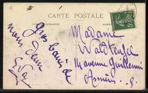 AK Belfort, Le Boulevard Carnot, Strassenbahn