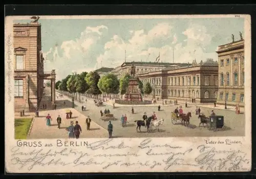 Lithographie Berlin, Unter den Linden