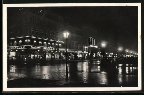 AK Berlin, Unter den Linden bei Nacht
