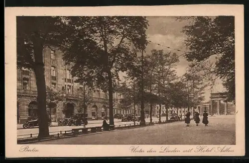 AK Berlin, Hotel Adlon Unter den Linden