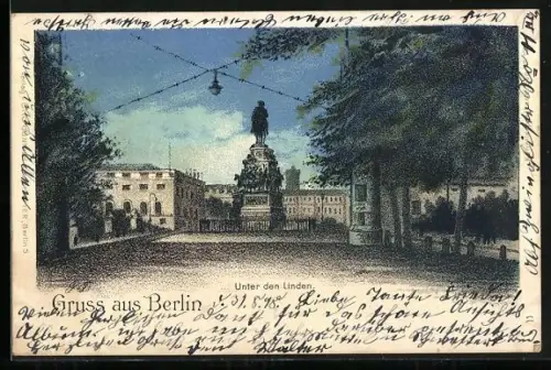 Lithographie Berlin, Unter den Linden